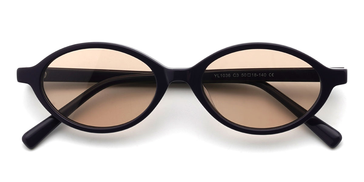 Schwarz Orange Tillie Brille - Oval Sunglasses