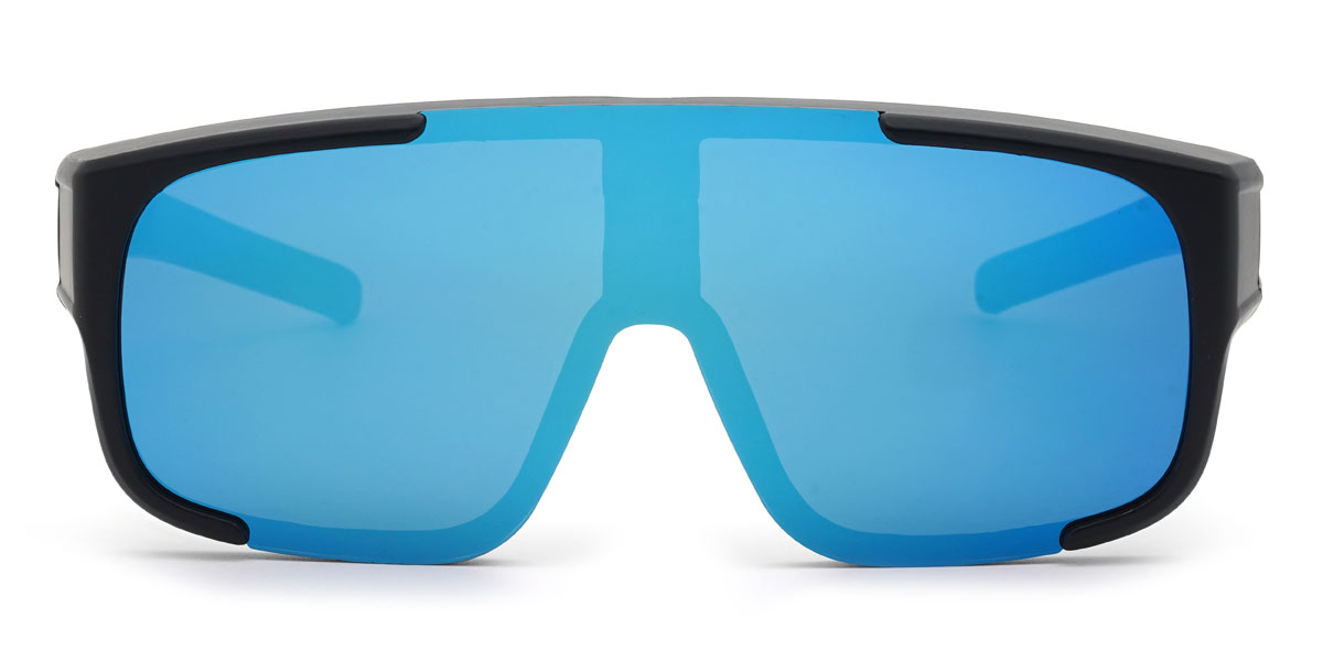 Schwarz/Blau-Verspiegelt Kamron Brille - Cycling Glasses