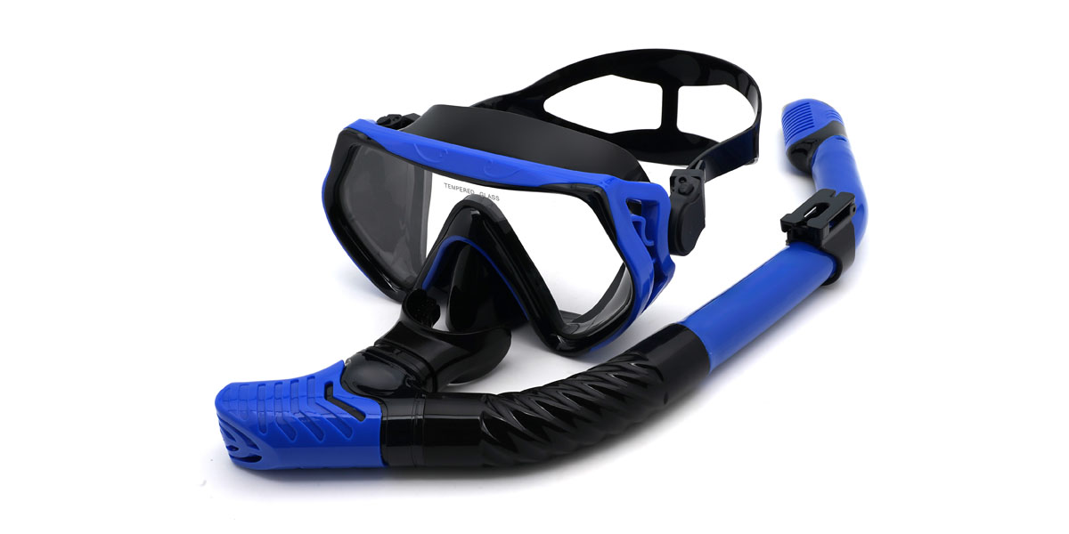 Bleu Transparent Tenley Lunettes - Swimming Goggles Glasses