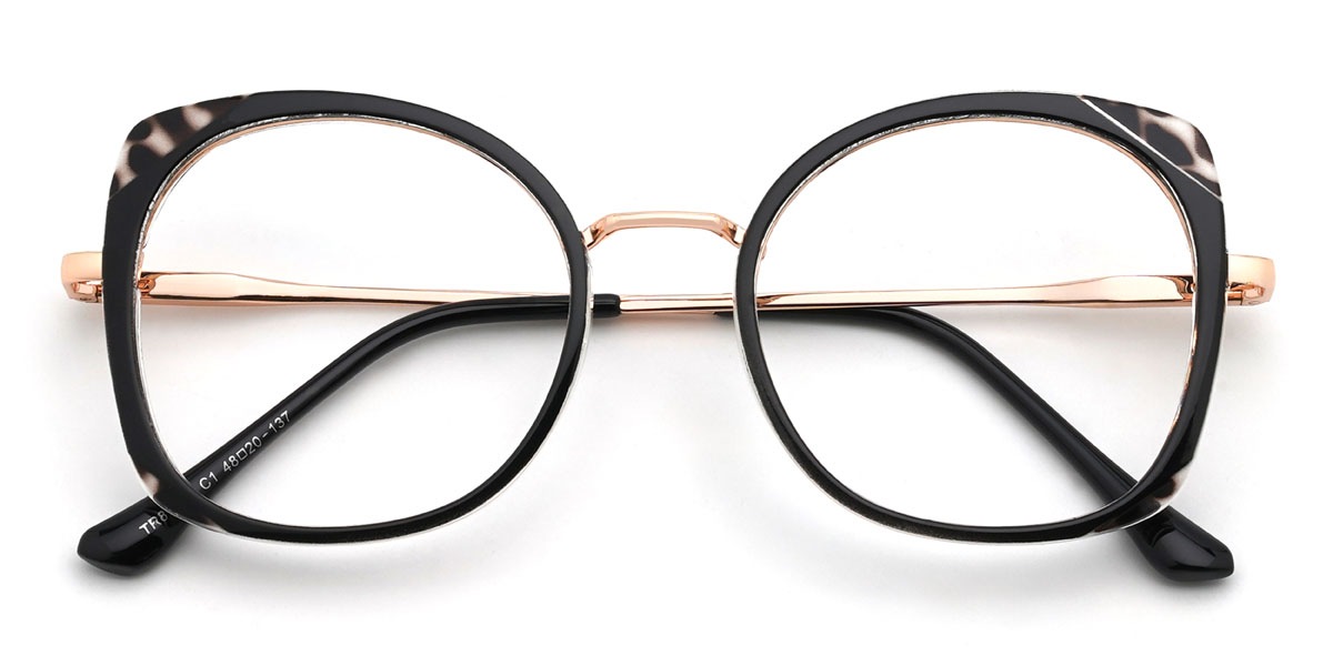 Negro Negro Carey Hiro Gafas - Oval Glasses