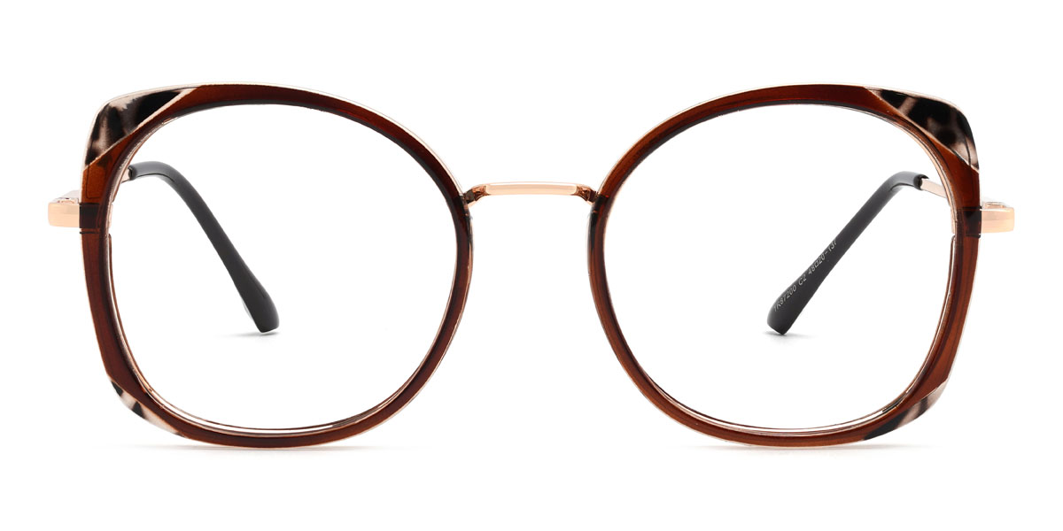 Caparazón de tortuga marrón Hiro Gafas - Oval Glasses