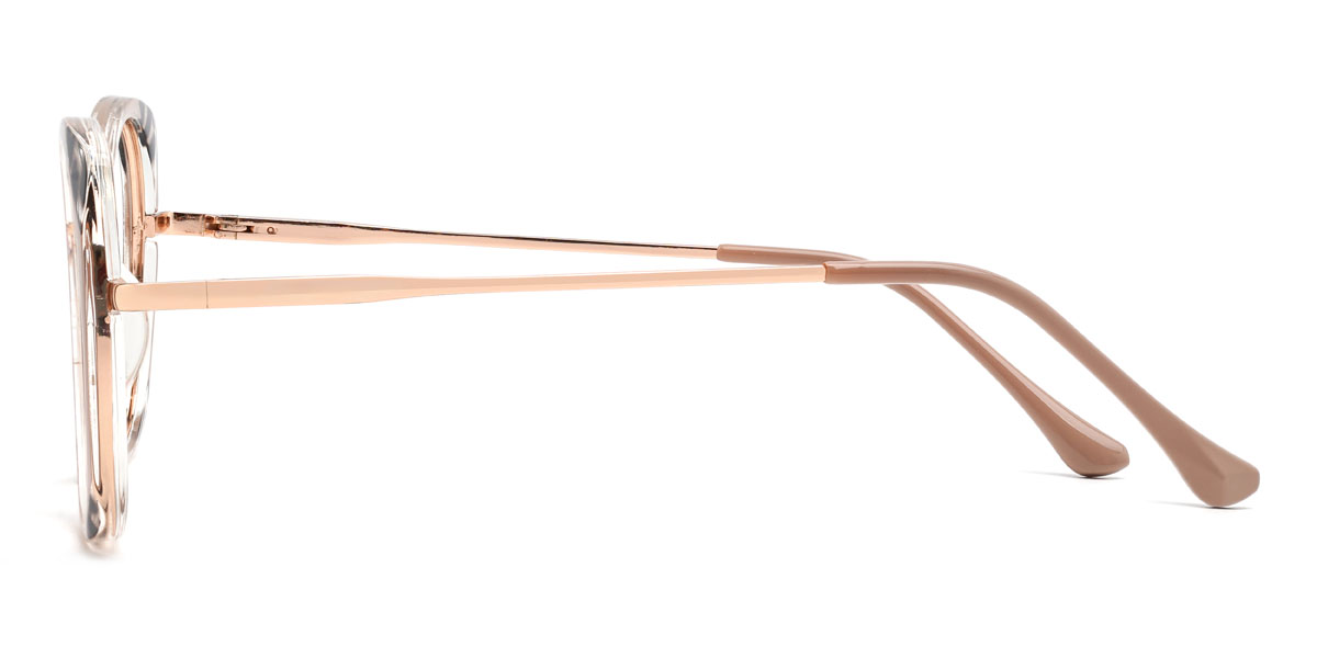 Cameo Marrón Negro Carey Hiro Gafas - Oval Glasses