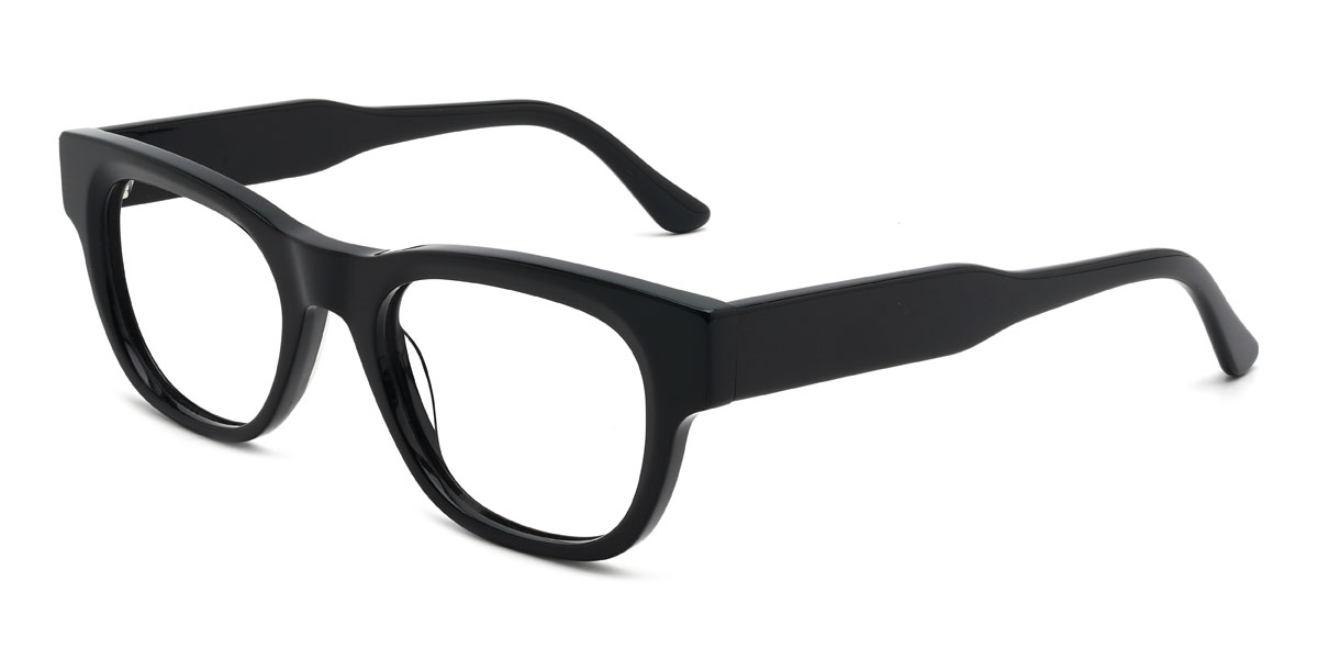 Black Keren Glasses - Rectangle Glasses