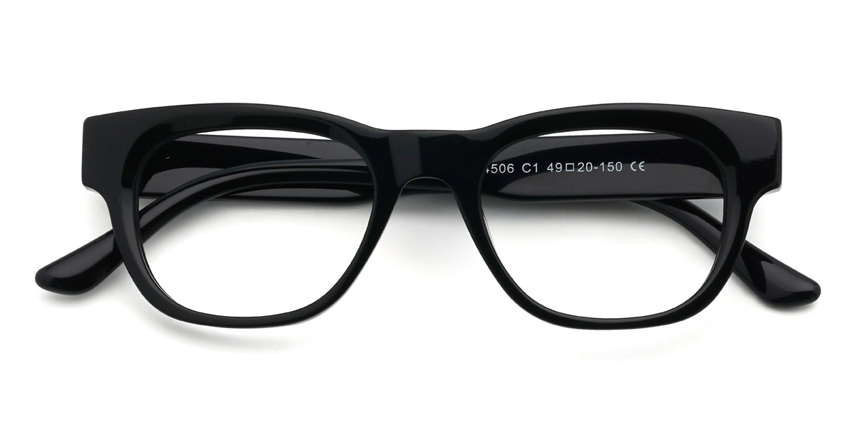 Black Keren Glasses - Rectangle Glasses