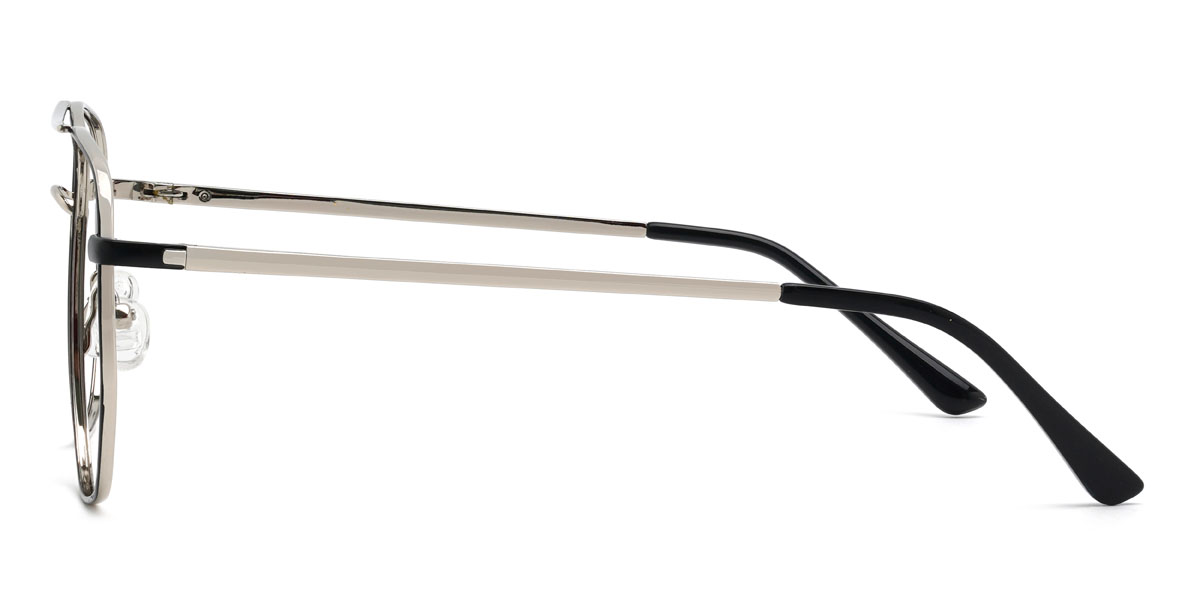 Negro Plata Olivier Gafas - Aviator Glasses