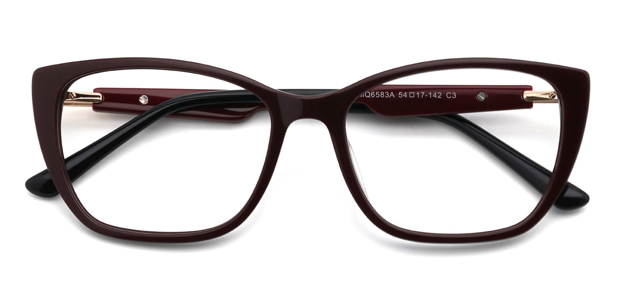 Rojo azufaifo Kiley Gafas - Rectangle Glasses
