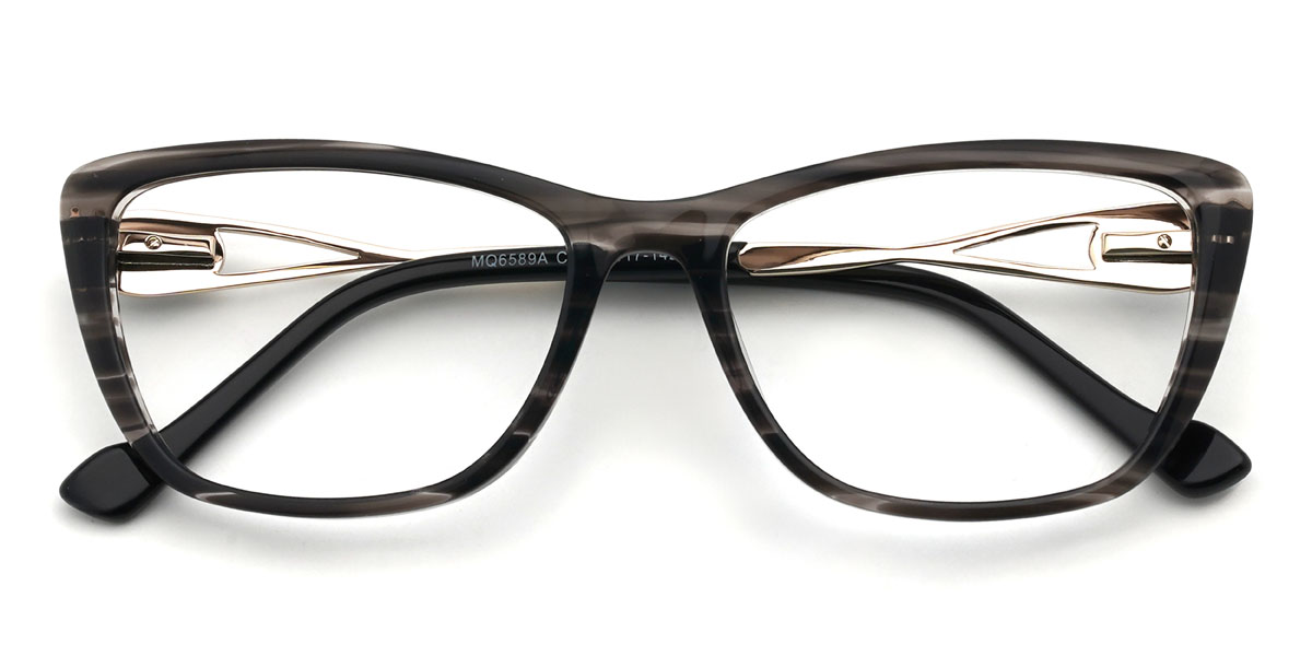 Negro Carey Zaida Gafas - Rectangle Glasses