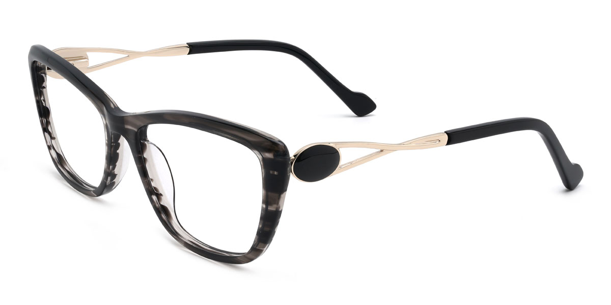 Negro Carey Zaida Gafas - Rectangle Glasses