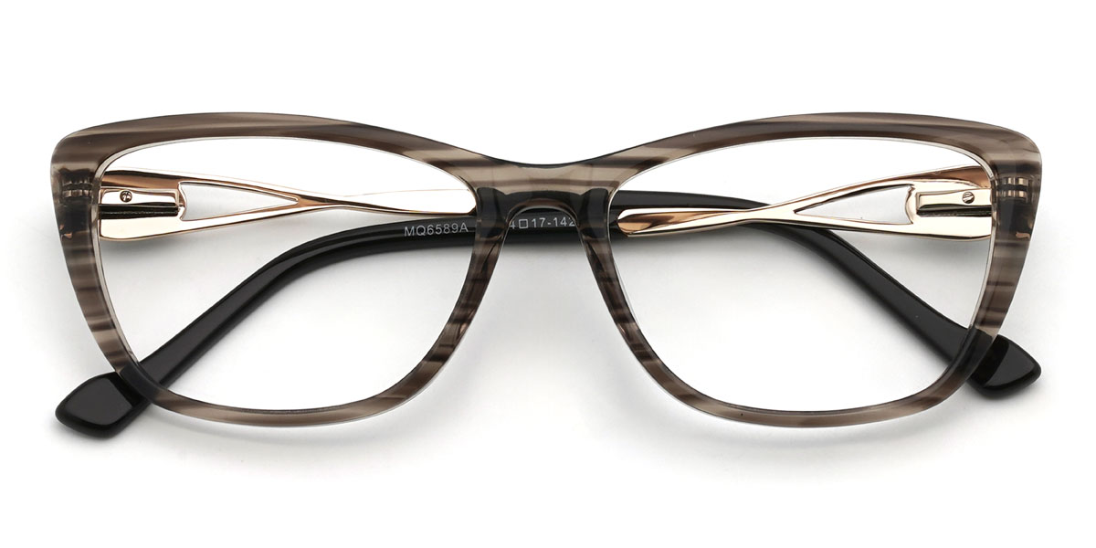 Gris Zaida Gafas - Rectangle Glasses