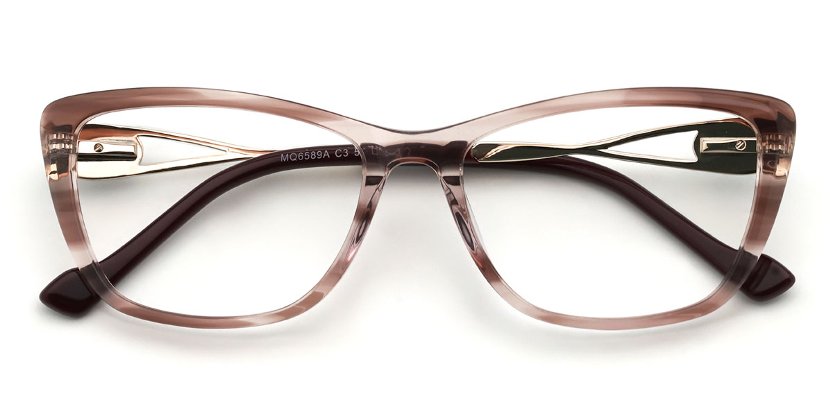 Rayas marrones Zaida Gafas - Rectangle Glasses