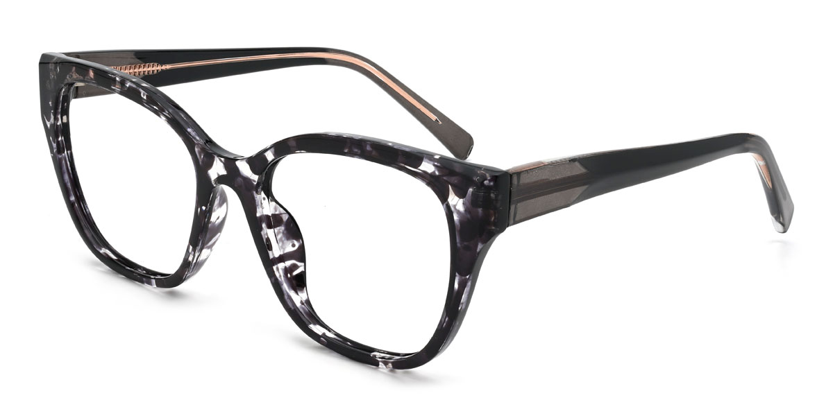 Schwarz Schildpatt Mani Brille - Cat Eye Glasses