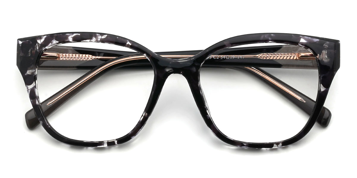 Schwarz Schildpatt Mani Brille - Cat Eye Glasses