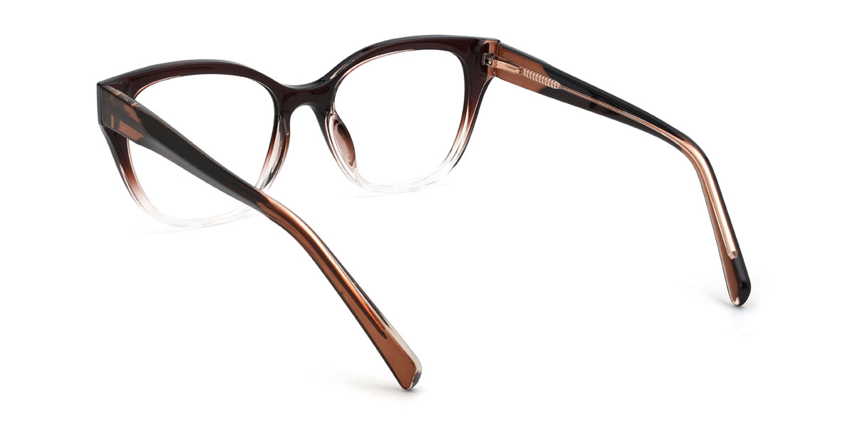 Marrón degradado Mani Gafas - Cat Eye Glasses