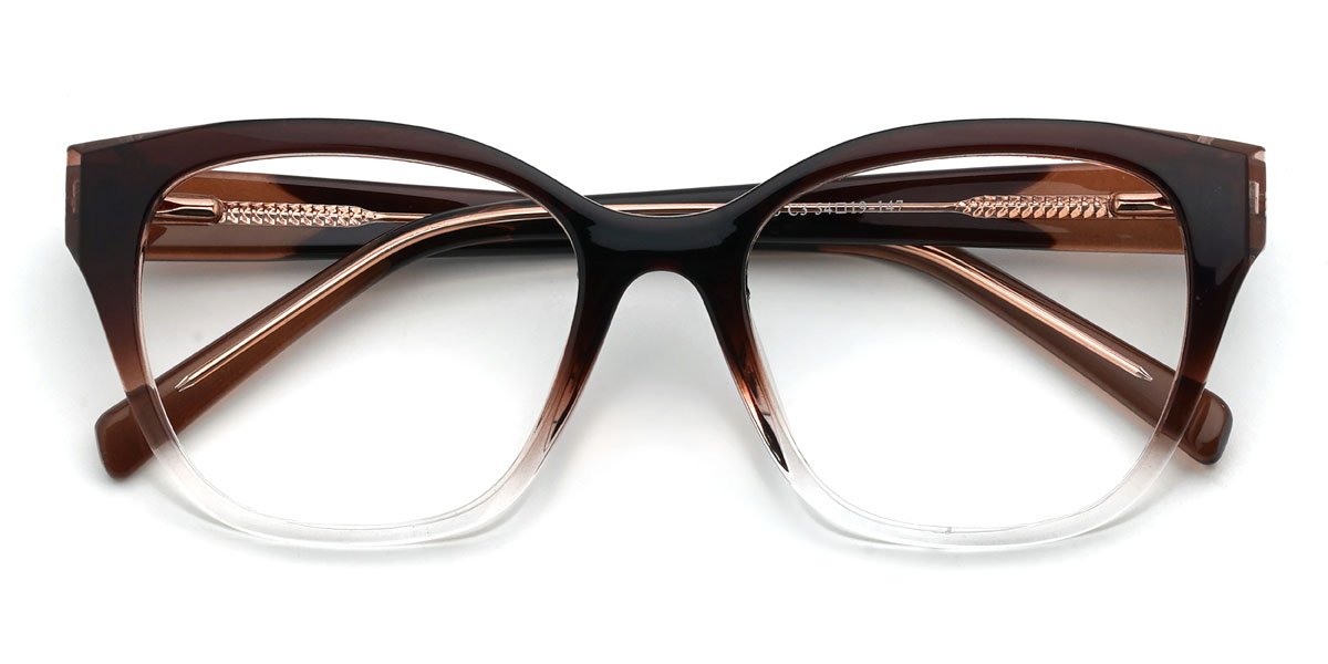 Marrón degradado Mani Gafas - Cat Eye Glasses