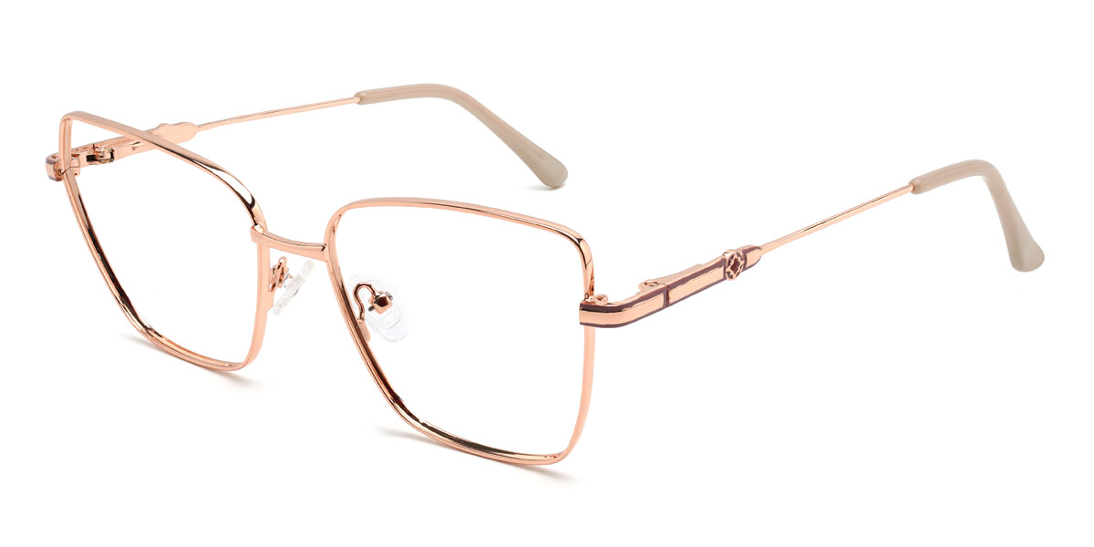 Rosa Oro Kaitlynn Gafas - Rectangle Glasses