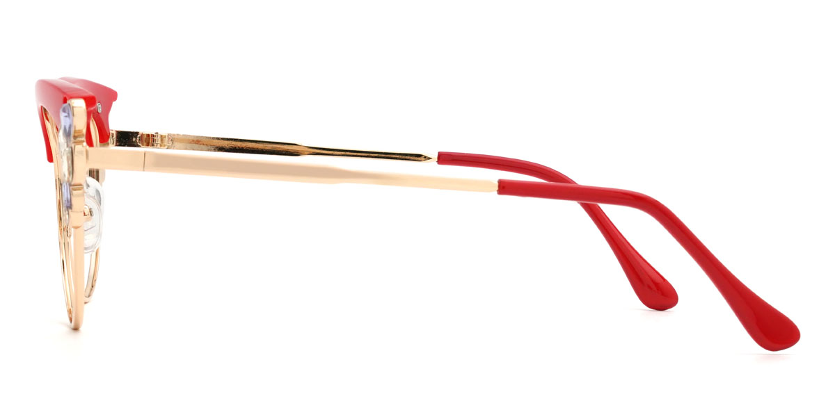 Gold Red Ozara Glasses - Cat Eye Glasses
