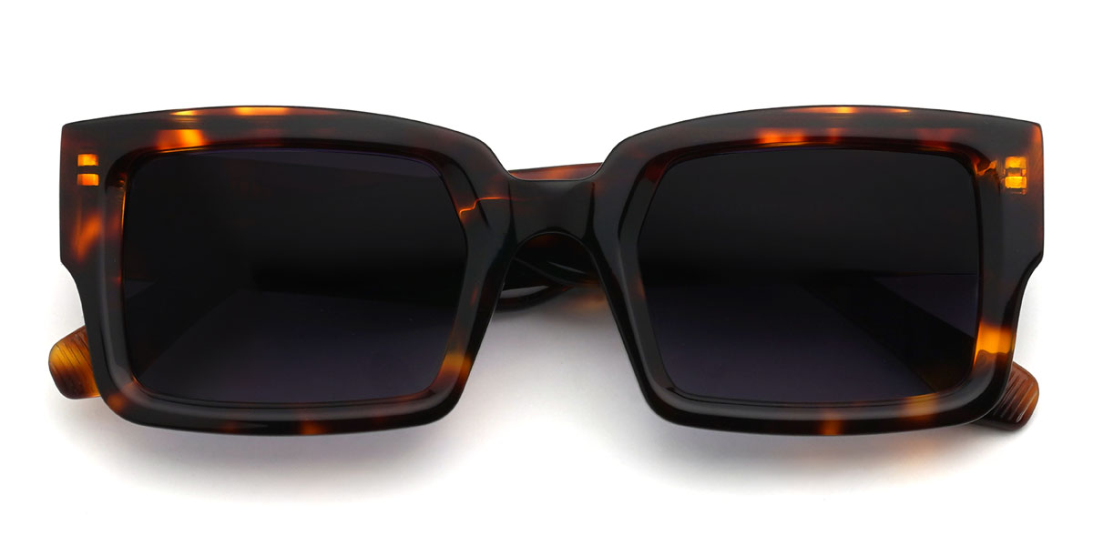 Teknőcpáncél Fokozatosan lila Eleonora Szemüveg - Rectangle Sunglasses