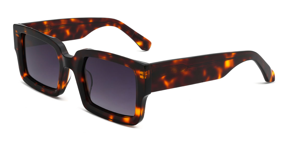 Teknőcpáncél Fokozatosan lila Eleonora Szemüveg - Rectangle Sunglasses