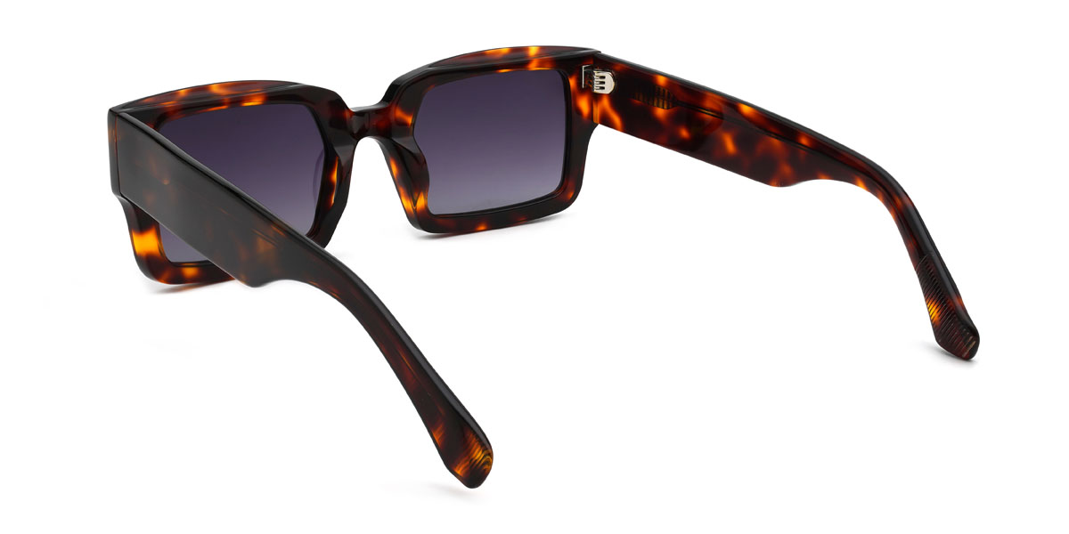Teknőcpáncél Fokozatosan lila Eleonora Szemüveg - Rectangle Sunglasses