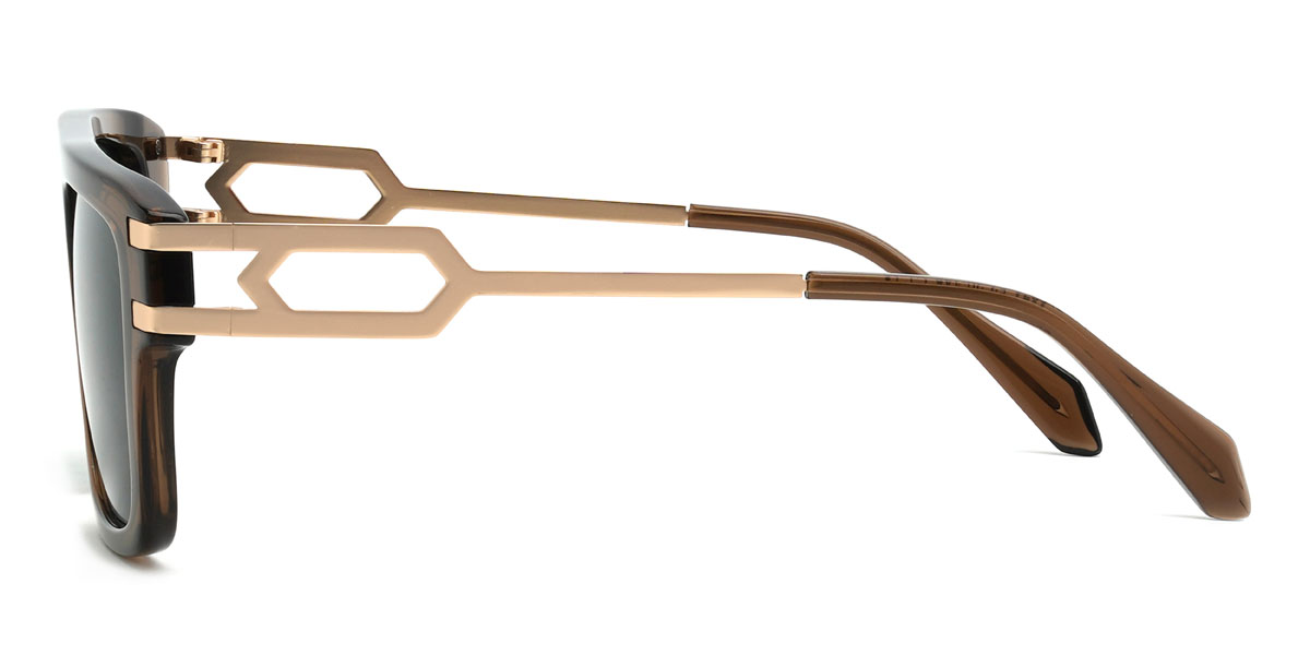 Barna sötétzöld Sayed Szemüveg - Rectangle Sunglasses