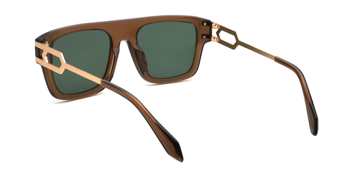 Barna sötétzöld Sayed Szemüveg - Rectangle Sunglasses