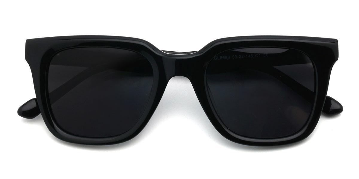 Fekete szürke Naveen Szemüveg - Rectangle Sunglasses