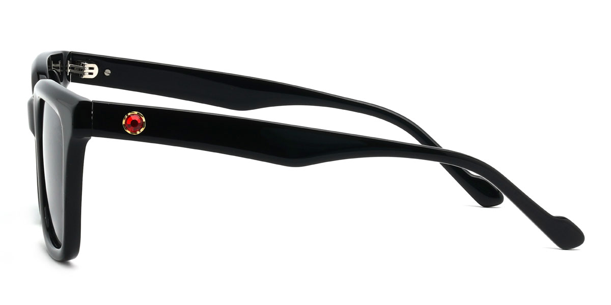 Fekete szürke Naveen Szemüveg - Rectangle Sunglasses