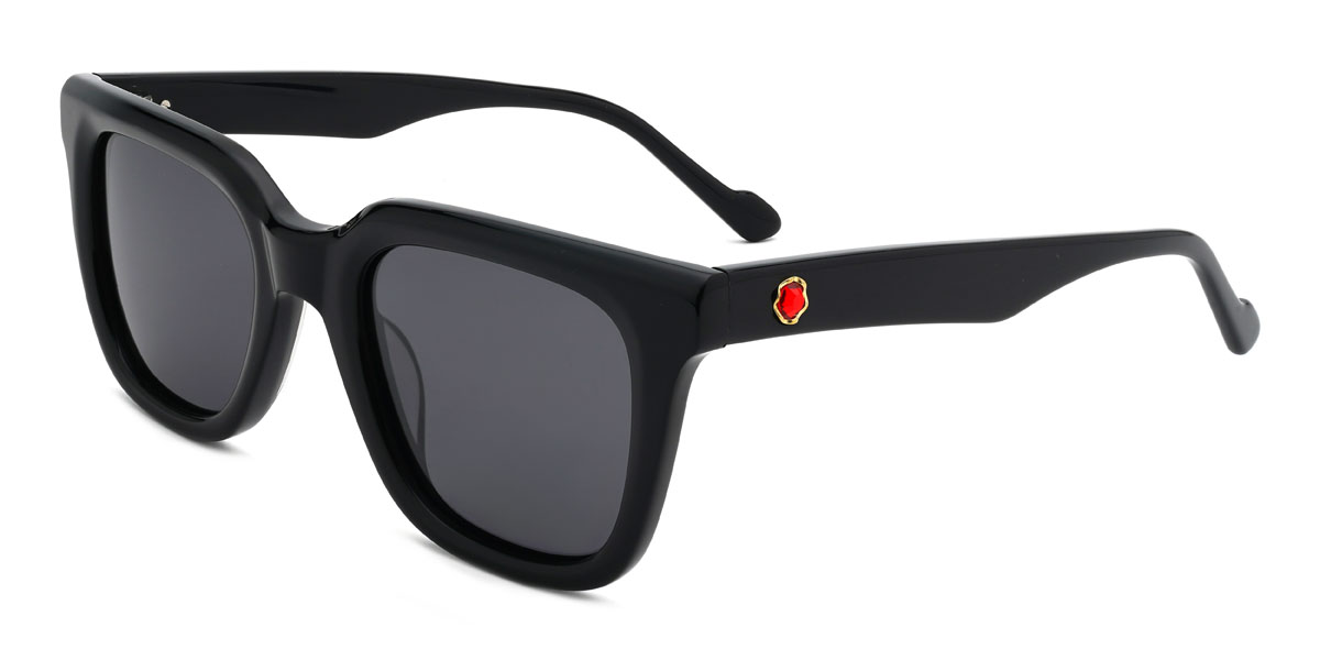 Fekete szürke Naveen Szemüveg - Rectangle Sunglasses