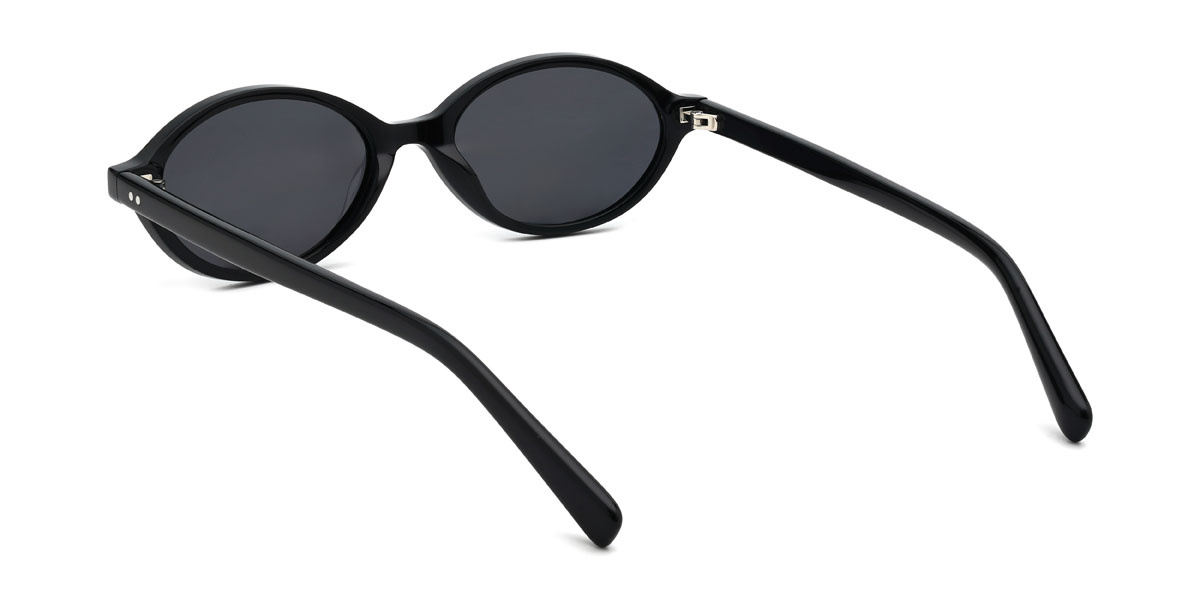 Fekete szürke Kayley Szemüveg - Oval Sunglasses