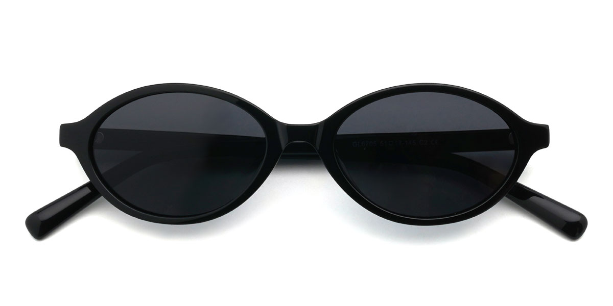 Fekete szürke Kayley Szemüveg - Oval Sunglasses