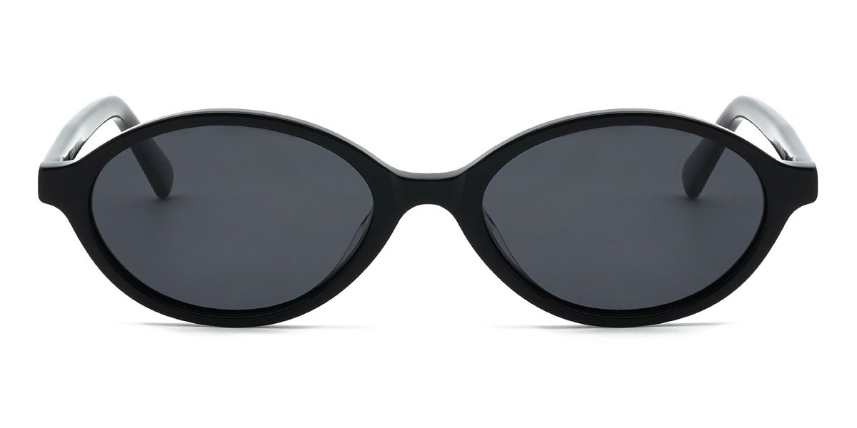 Fekete szürke Kayley Szemüveg - Oval Sunglasses