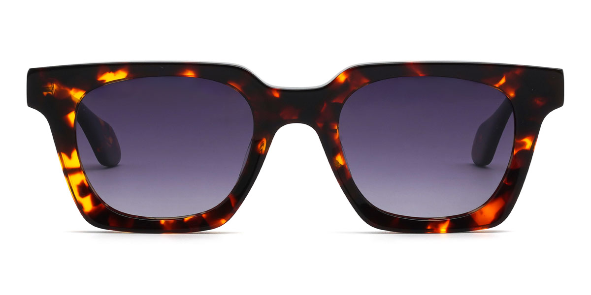 Teknőcpáncél Fokozatosan lila Hamed Szemüveg - Rectangle Sunglasses