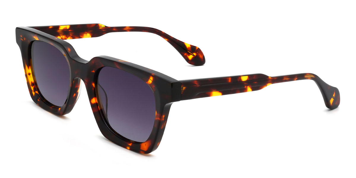 Teknőcpáncél Fokozatosan lila Hamed Szemüveg - Rectangle Sunglasses