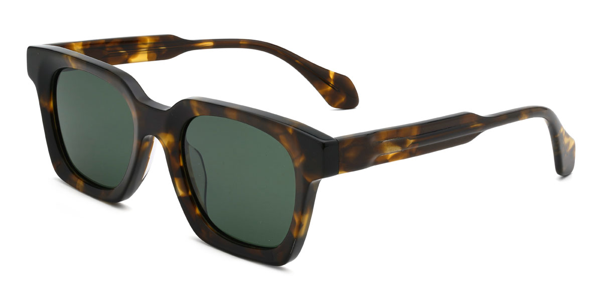 Teknősbéka sötétzöld Hamed Szemüveg - Rectangle Sunglasses