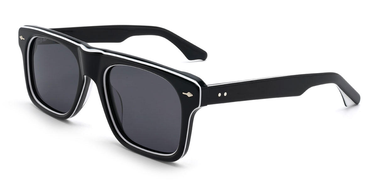 Fekete szürke Mousa Szemüveg - Rectangle Sunglasses