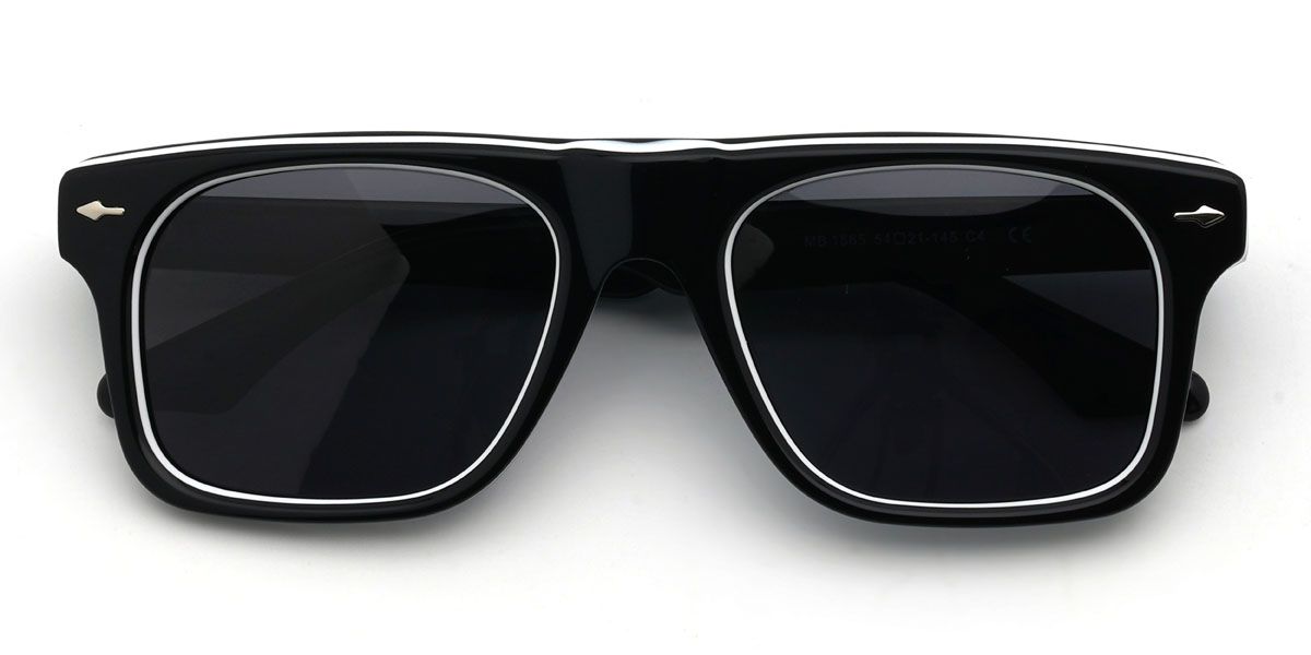Fekete szürke Mousa Szemüveg - Rectangle Sunglasses