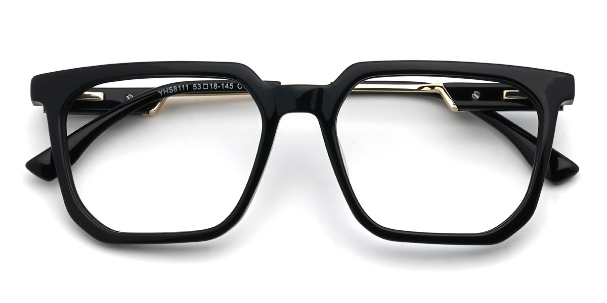 Fekete Ebrahim Szemüveg - Rectangle Glasses