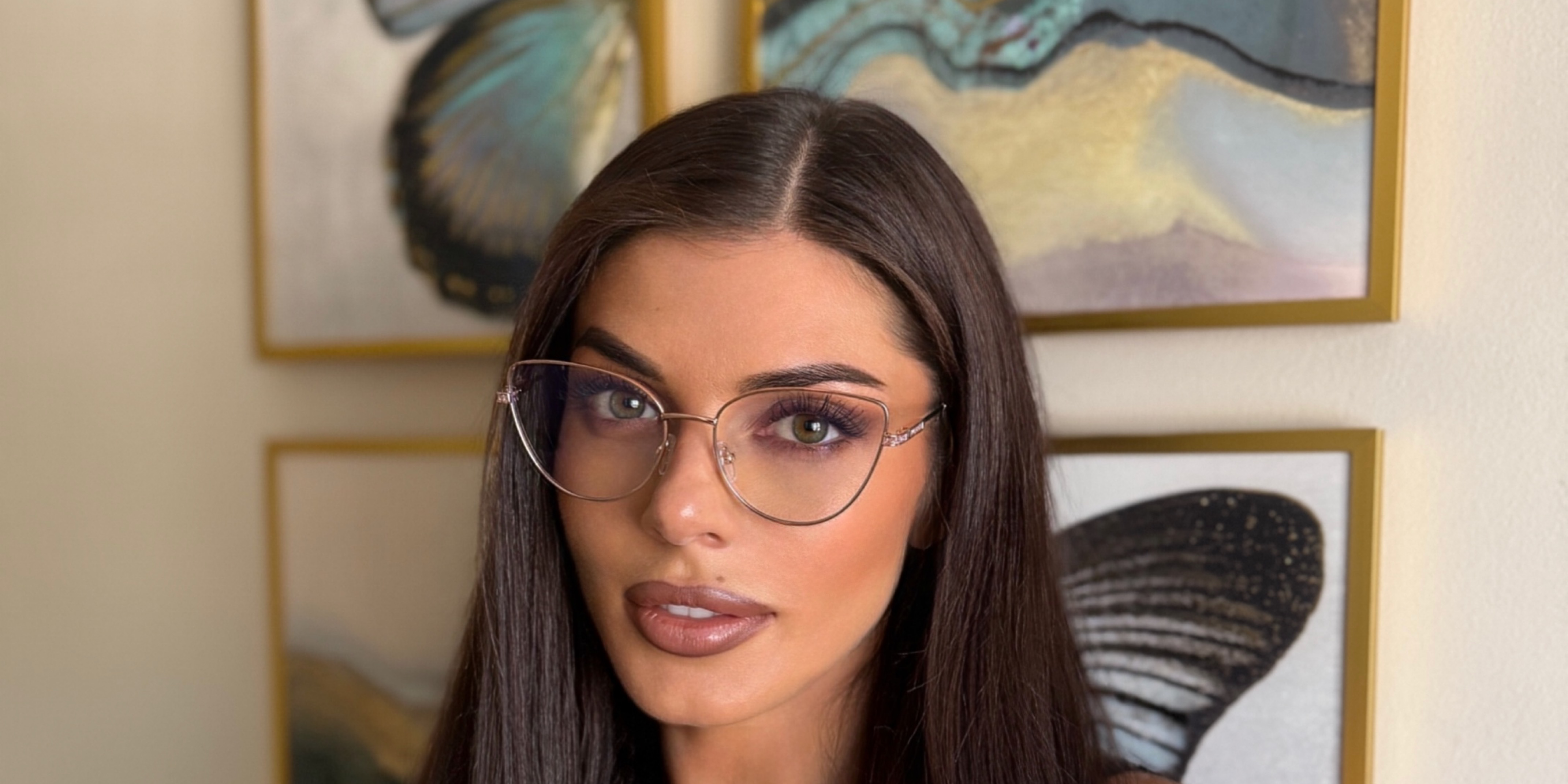 Rosa Oro Katrina Gafas - Cat Eye Glasses