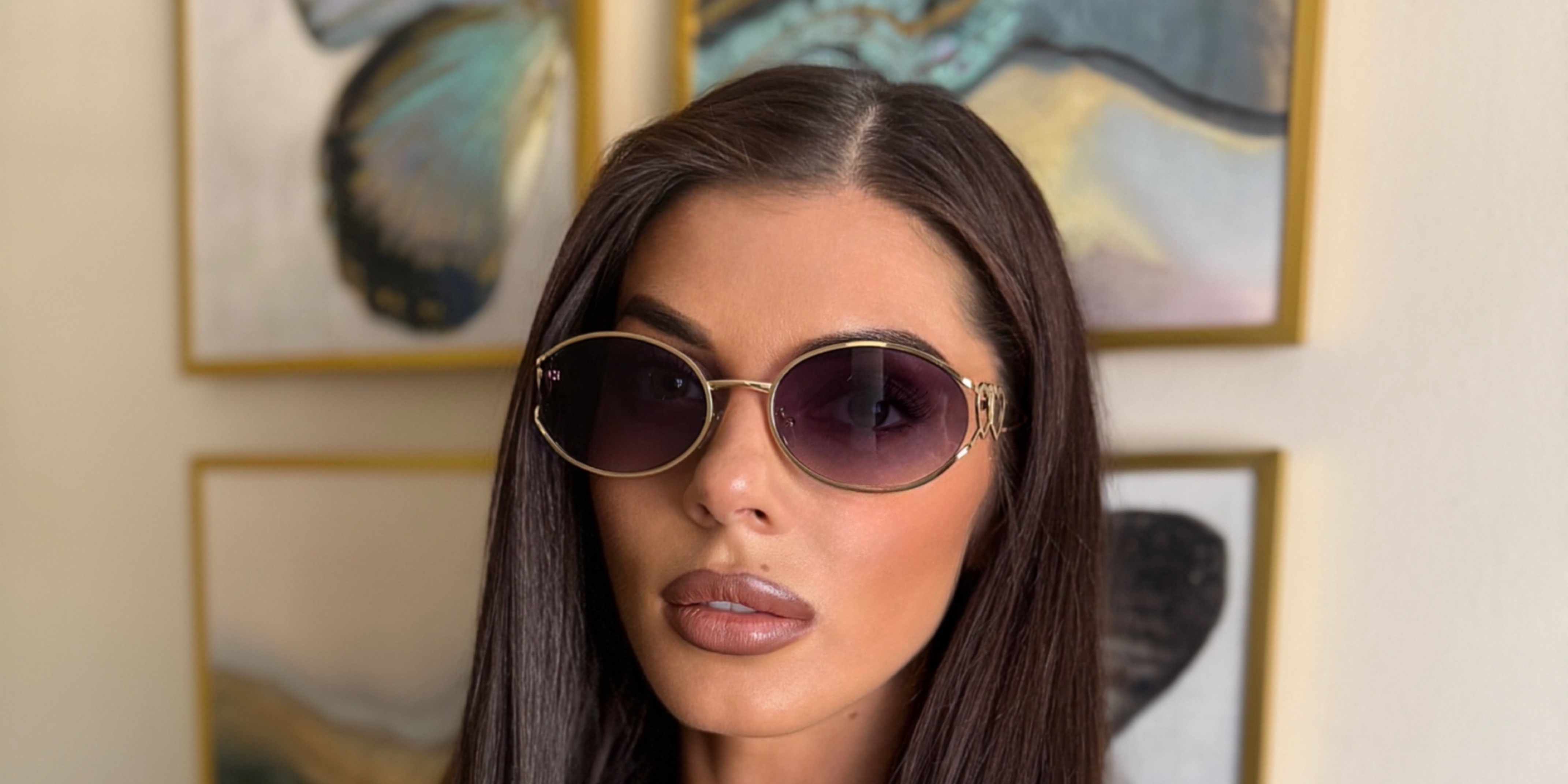 Dorado Gradual Gris Varnika Gafas - Oval Sunglasses