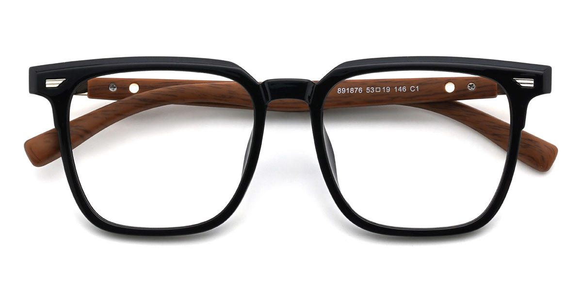 Marron Noir Azhar Lunettes - Square Glasses