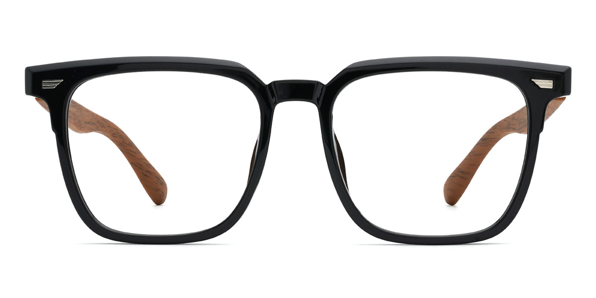 Marron Noir Azhar Lunettes - Square Glasses