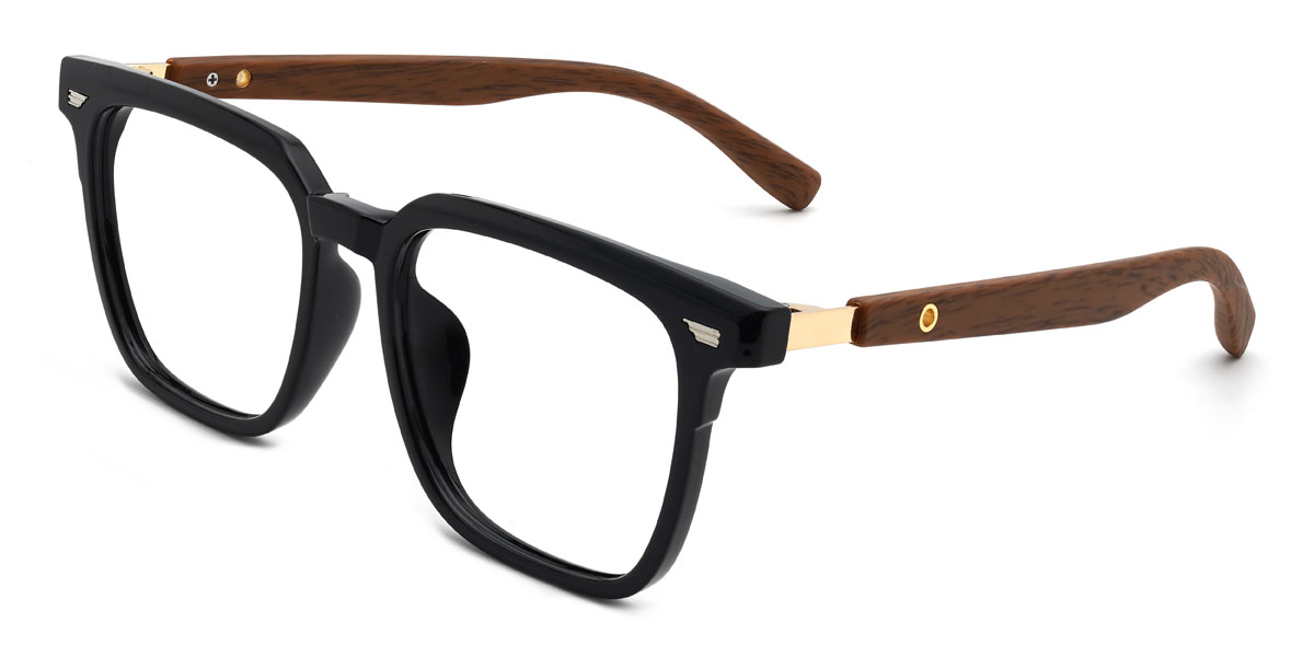 Marron Noir Azhar Lunettes - Square Glasses