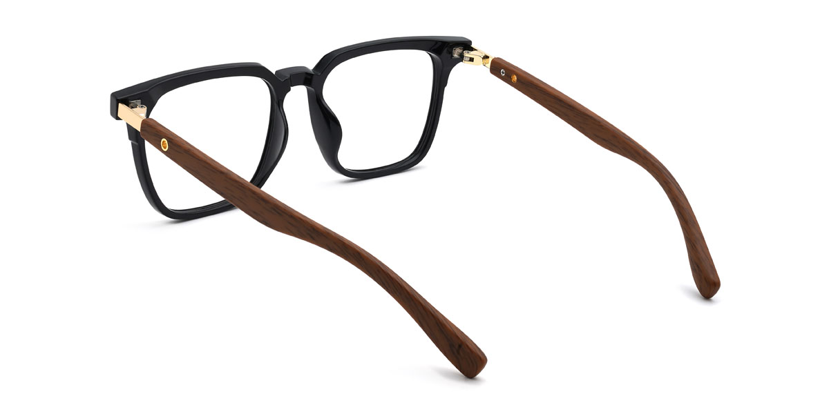 Marron Noir Azhar Lunettes - Square Glasses