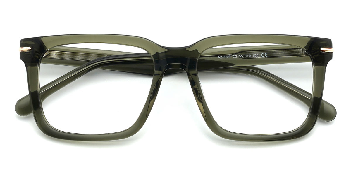 Pine Green Kanai Glasses - Rectangle Glasses