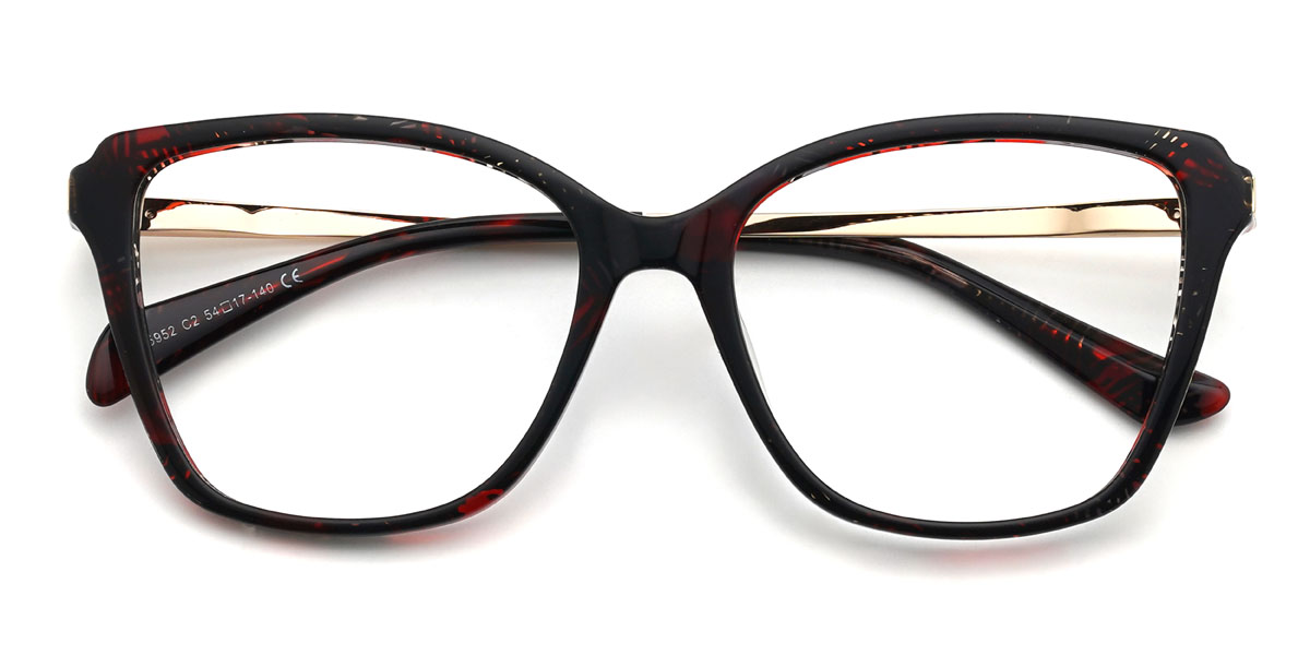 Rouge Écaille de tortue Elayne Lunettes - Square Glasses