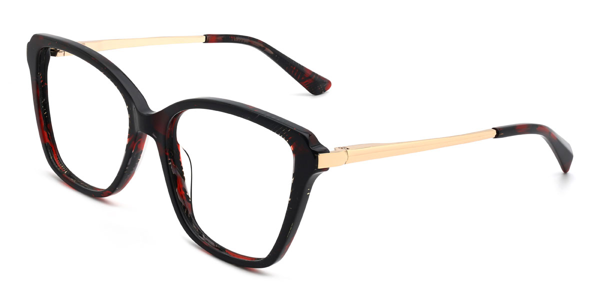 Rouge Écaille de tortue Elayne Lunettes - Square Glasses