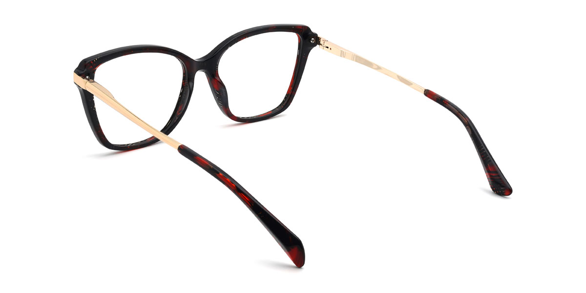 Rouge Écaille de tortue Elayne Lunettes - Square Glasses