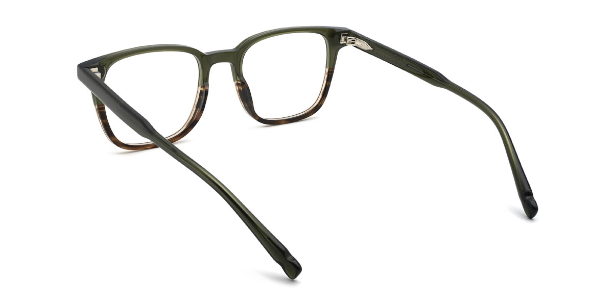 Green Tortoiseshell Jorah Glasses - Rectangle Glasses