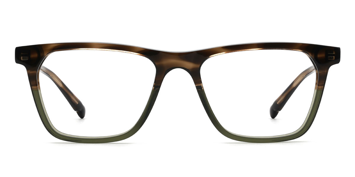 Écaille de tortue verte Hogan Lunettes - Rectangle Glasses