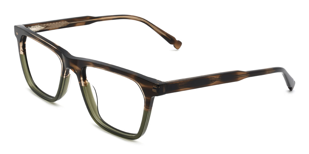 Écaille de tortue verte Hogan Lunettes - Rectangle Glasses